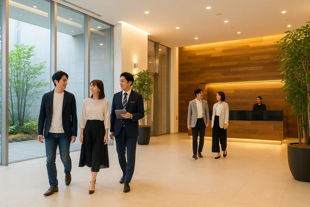 物件内覧：マンションのエントランス