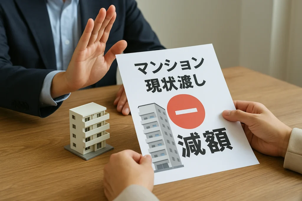 マンション現状渡しで減額